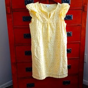 J.crew eyelet flutter sleeve dress